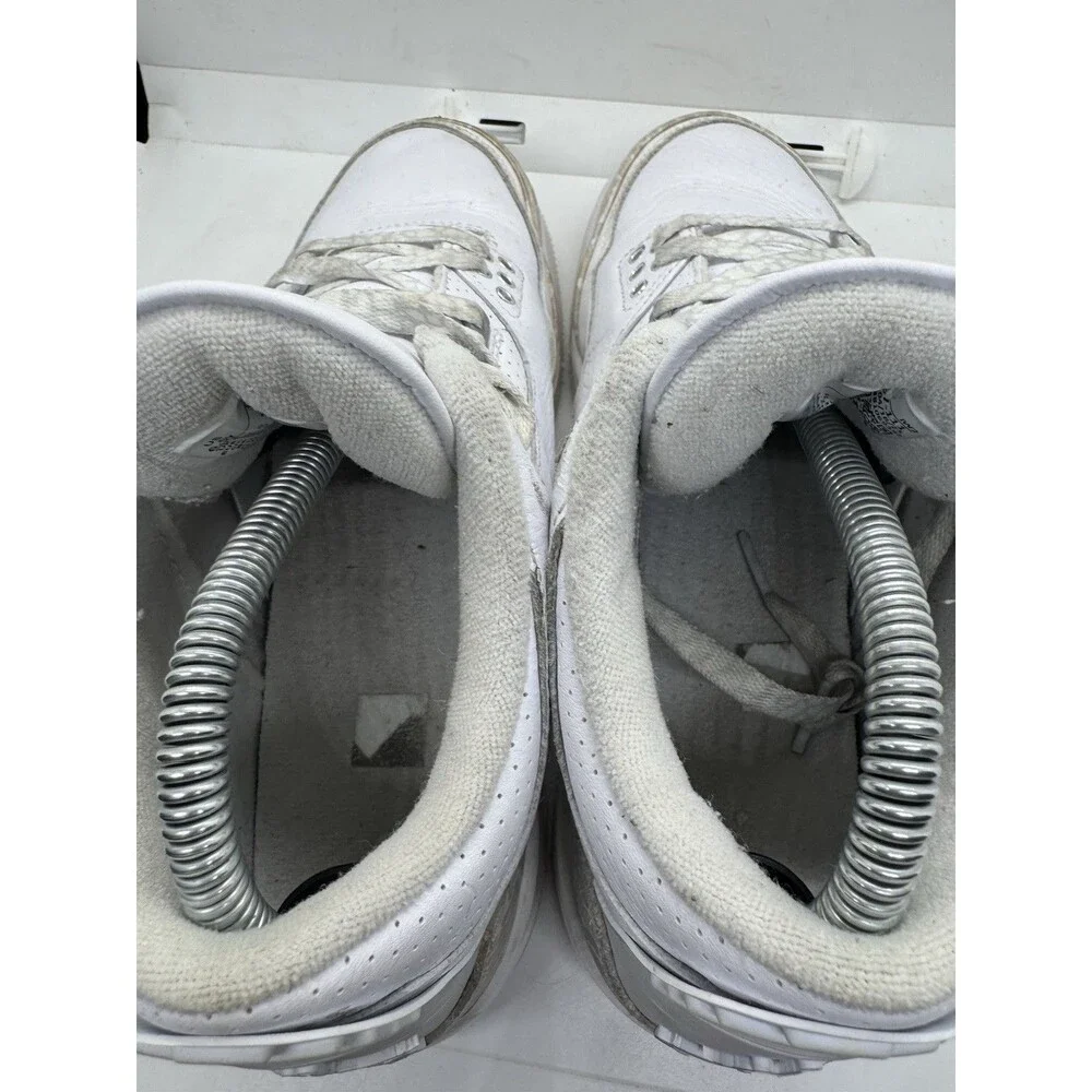 Nike Air Jordan 3 Retro 6.5Y White Athletic Shoes Sneakers 136064 111